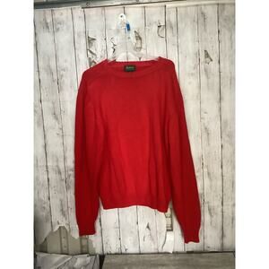 Byford Men’s Red Crewneck Sweater 100% Cotton Size M